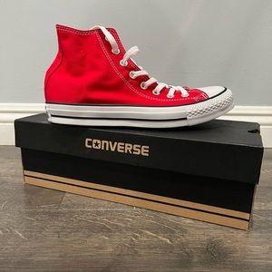 Red Hightop Converse Brand New Size 8.5 W